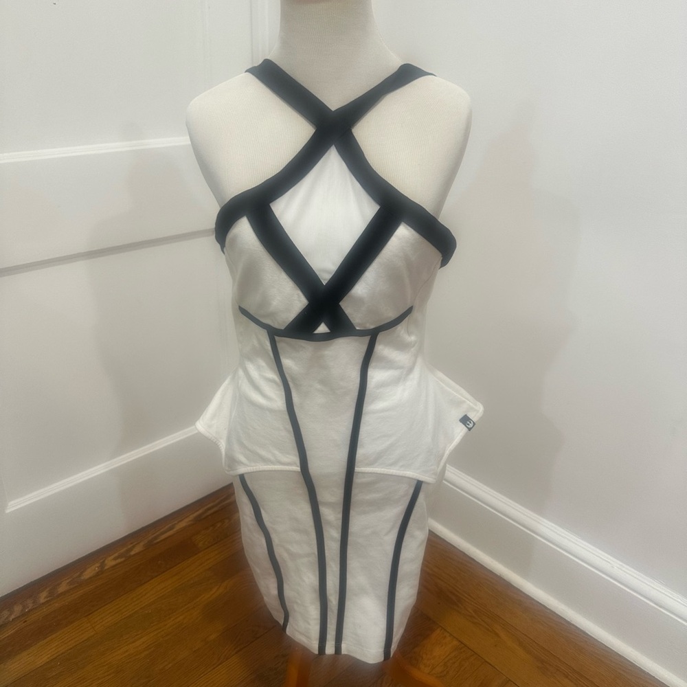 Star Wars White Dress with Black Strap Accents
